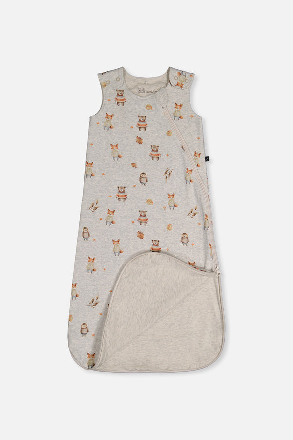 Organic Cotton Sleep Sack Beige Animal Print - J20ASB_2J240