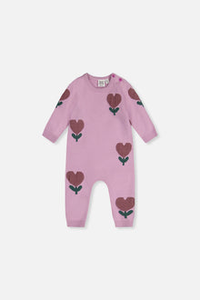 Knitted Intarsia Romper Lilac - J20AT40_05840