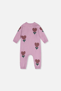 Knitted Intarsia Romper Lilac - J20AT40_05840
