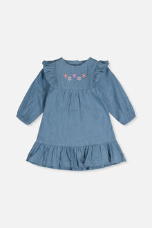 Chambray Dress Light Blue Denim - J20B85_01250