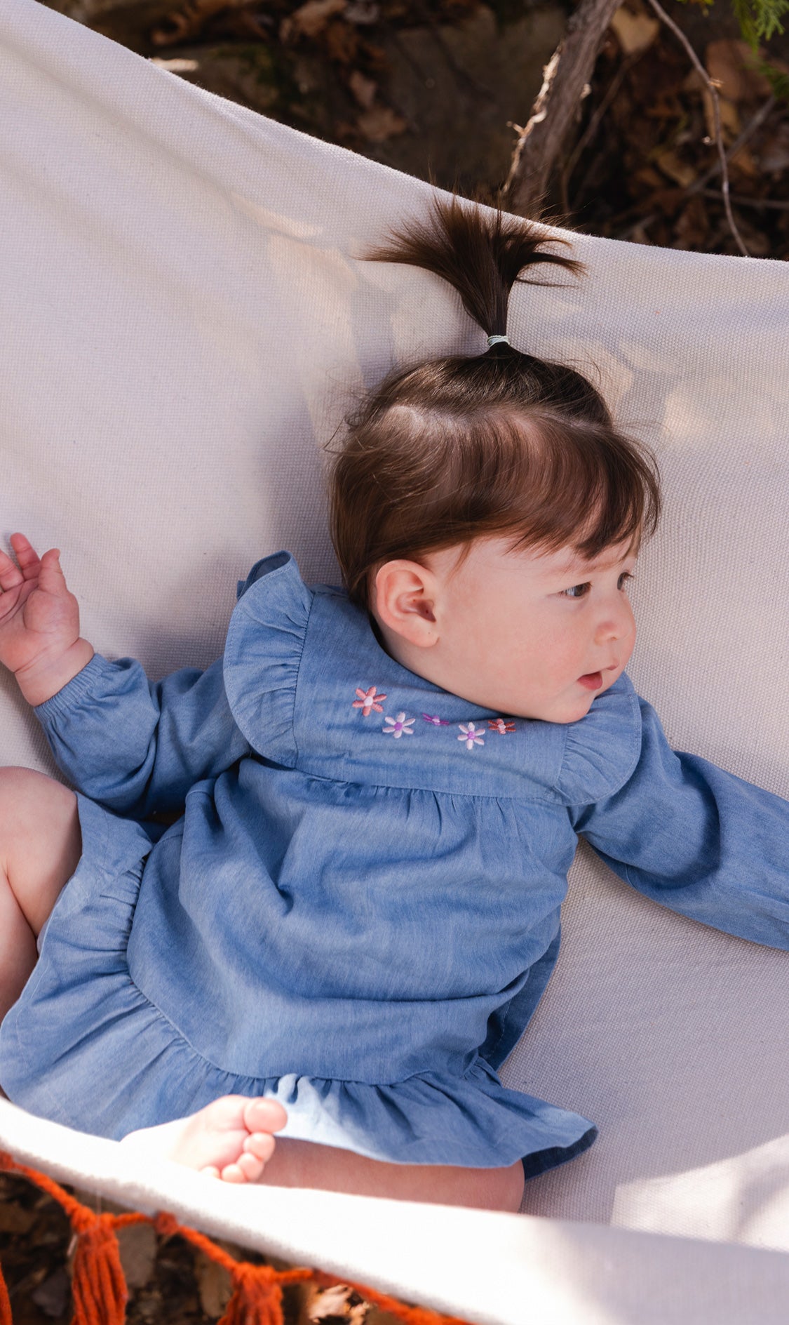 Robe en chambray denim bleu clair