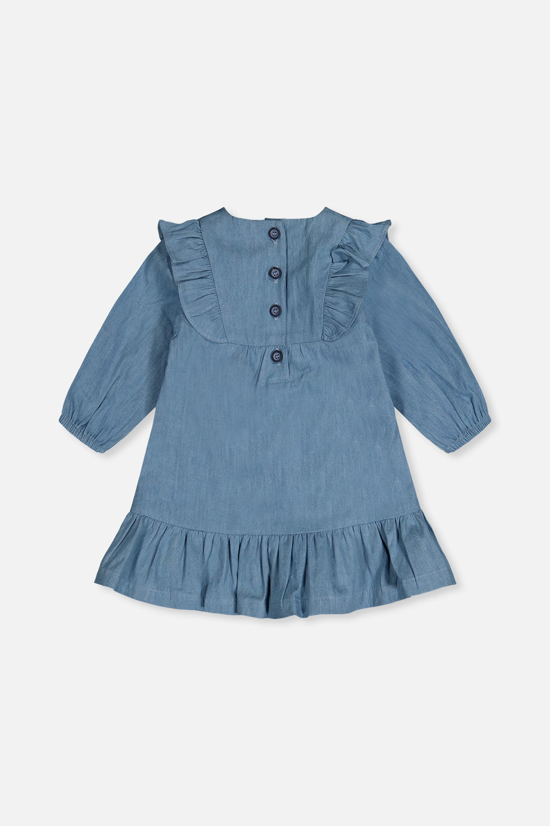 Chambray Dress Light Blue Denim - J20B85_01250