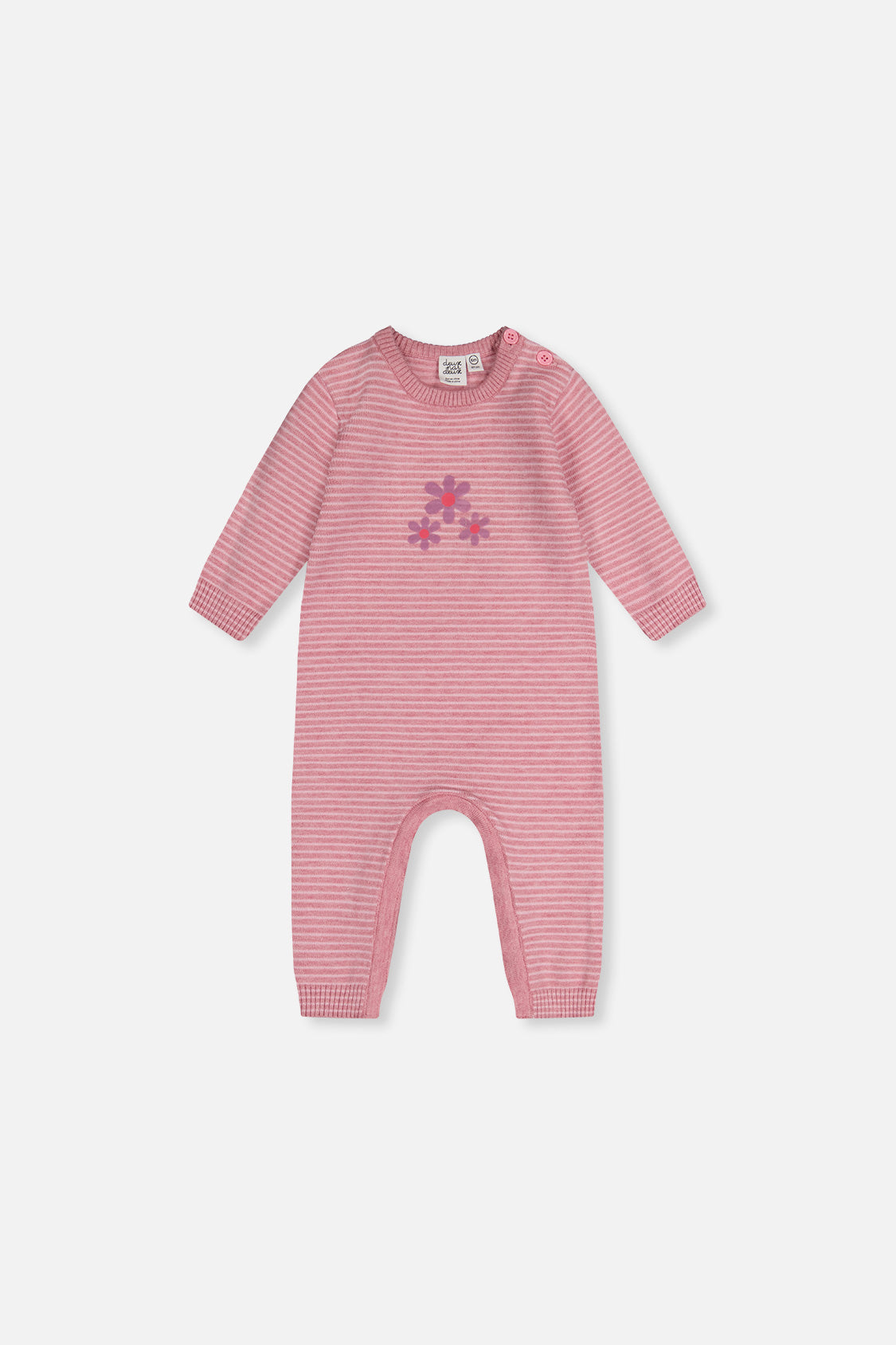 Knitted Romper Dusty Pink - J20BT40_06170