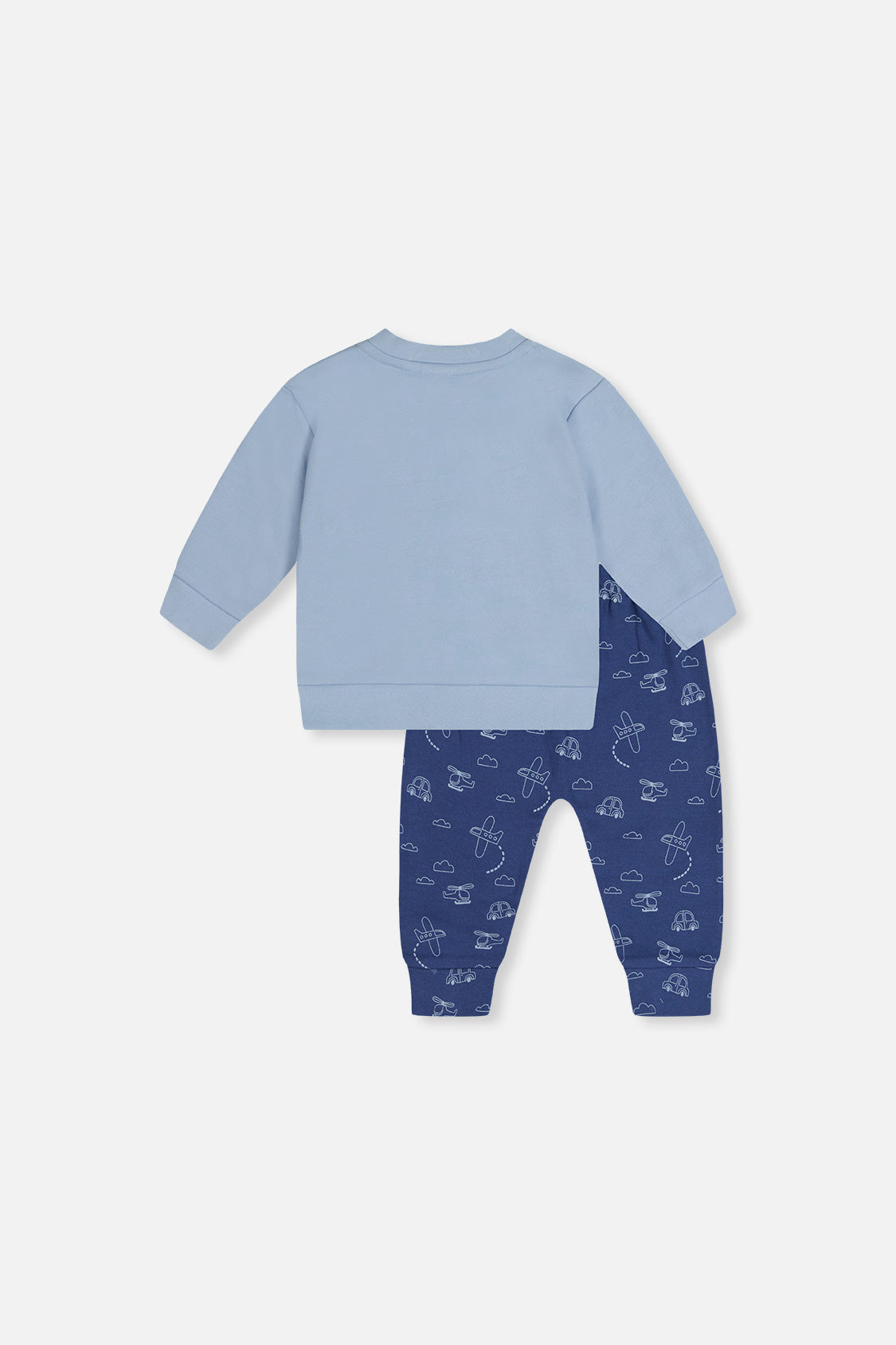 Organic Cotton Pants And Top Set Sky Blue - J20C10_04005