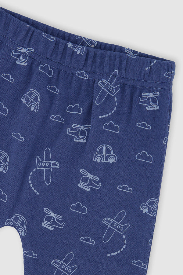Organic Cotton Pants And Top Set Sky Blue - J20C10_04005