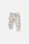 Organic Cotton Evolutive Pants Beige Printed Airplanes - J20C20_2J237