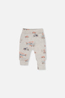 Organic Cotton Evolutive Pants Beige Printed Airplanes - J20C20_2J237
