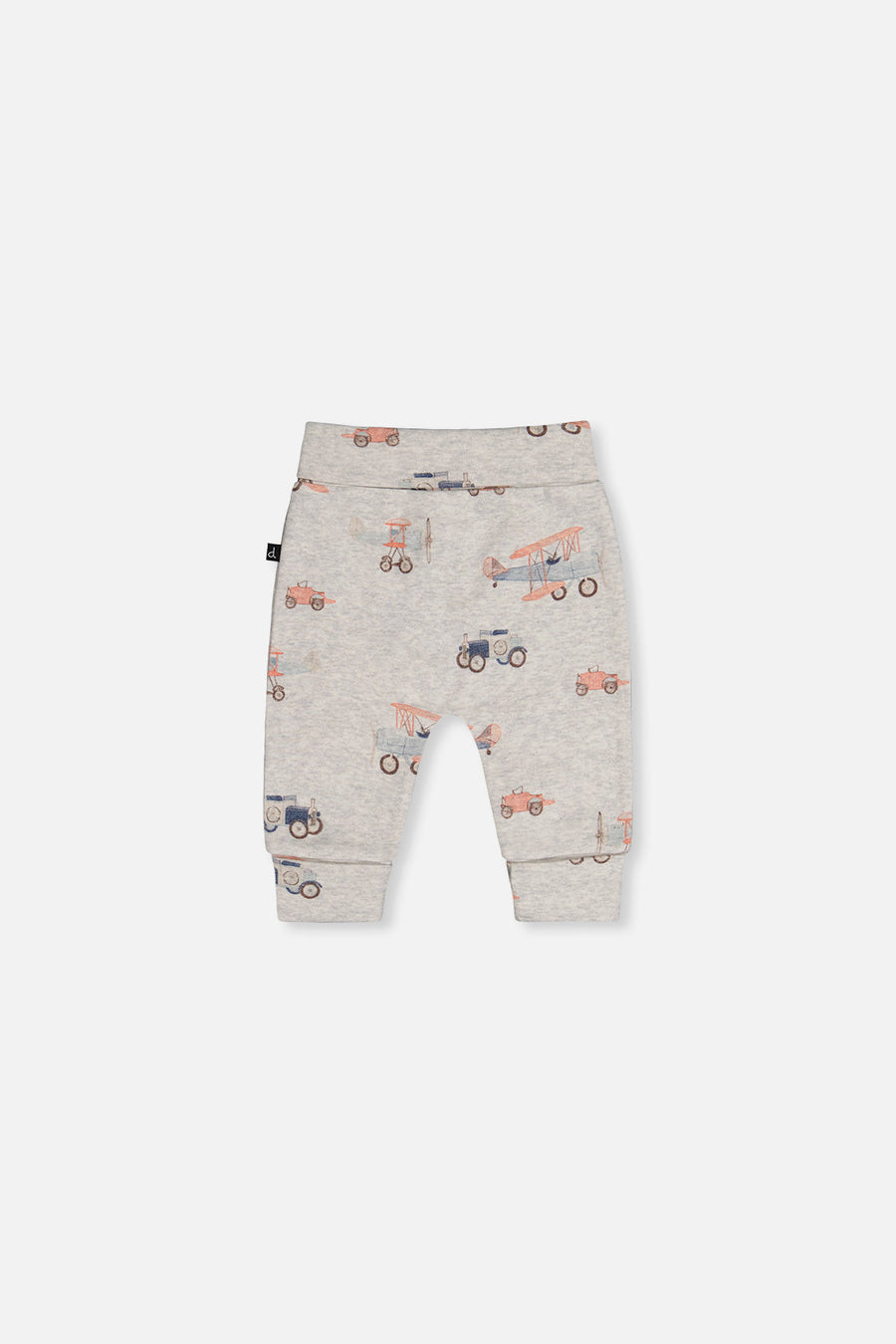 Organic Cotton Evolutive Pants Beige Printed Airplanes - J20C20_2J237