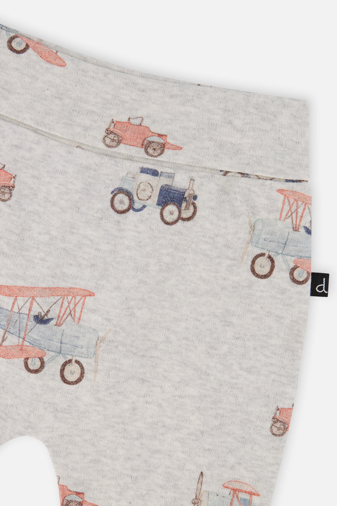Organic Cotton Evolutive Pants Beige Printed Airplanes - J20C20_2J237