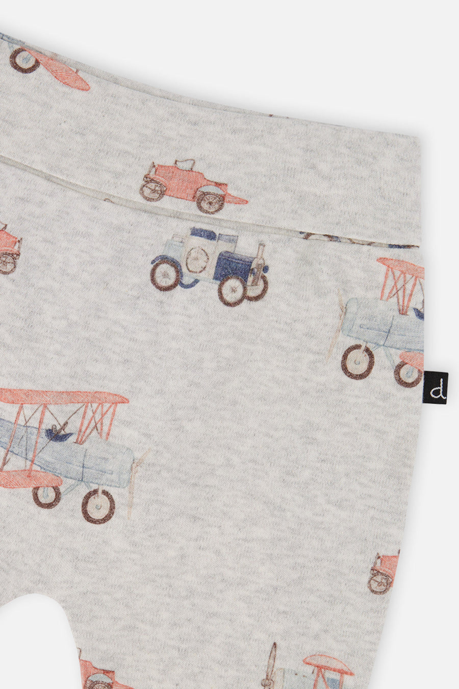 Organic Cotton Evolutive Pants Beige Printed Airplanes - J20C20_2J237