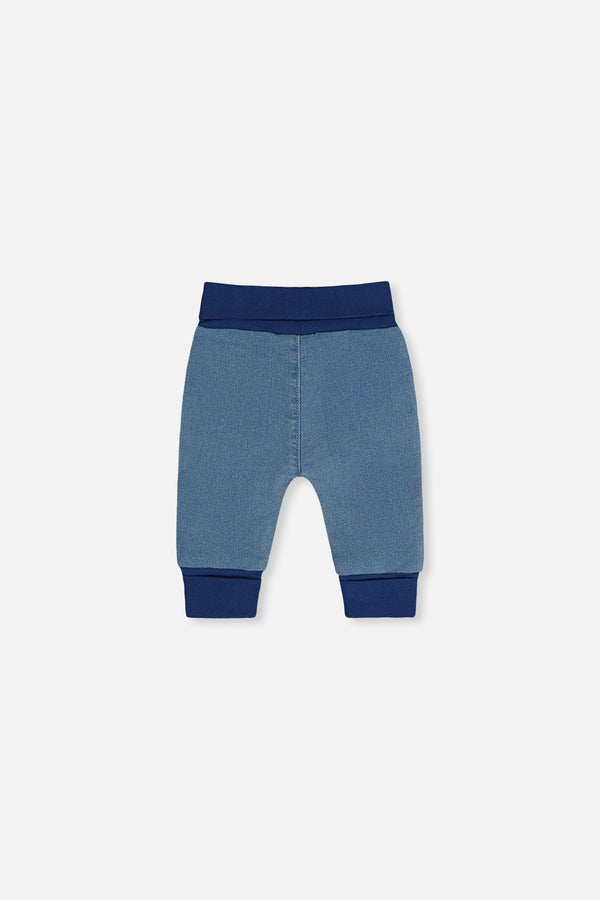 French Terry Denim Evolutive Pants Light Blue Denim - J20C21_01250