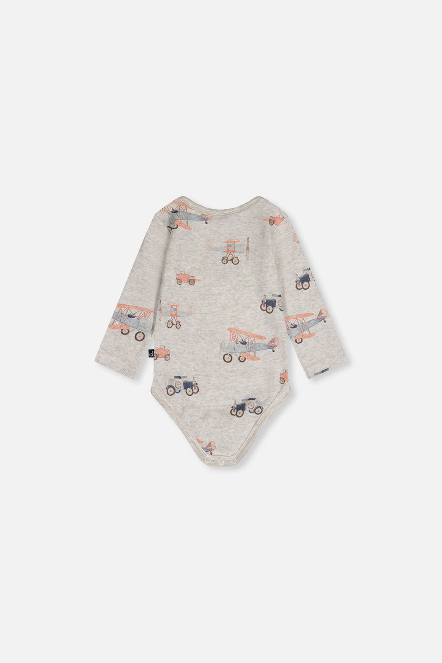 Organic Cotton Onesie Beige Printed Airplanes - J20C70_2J237