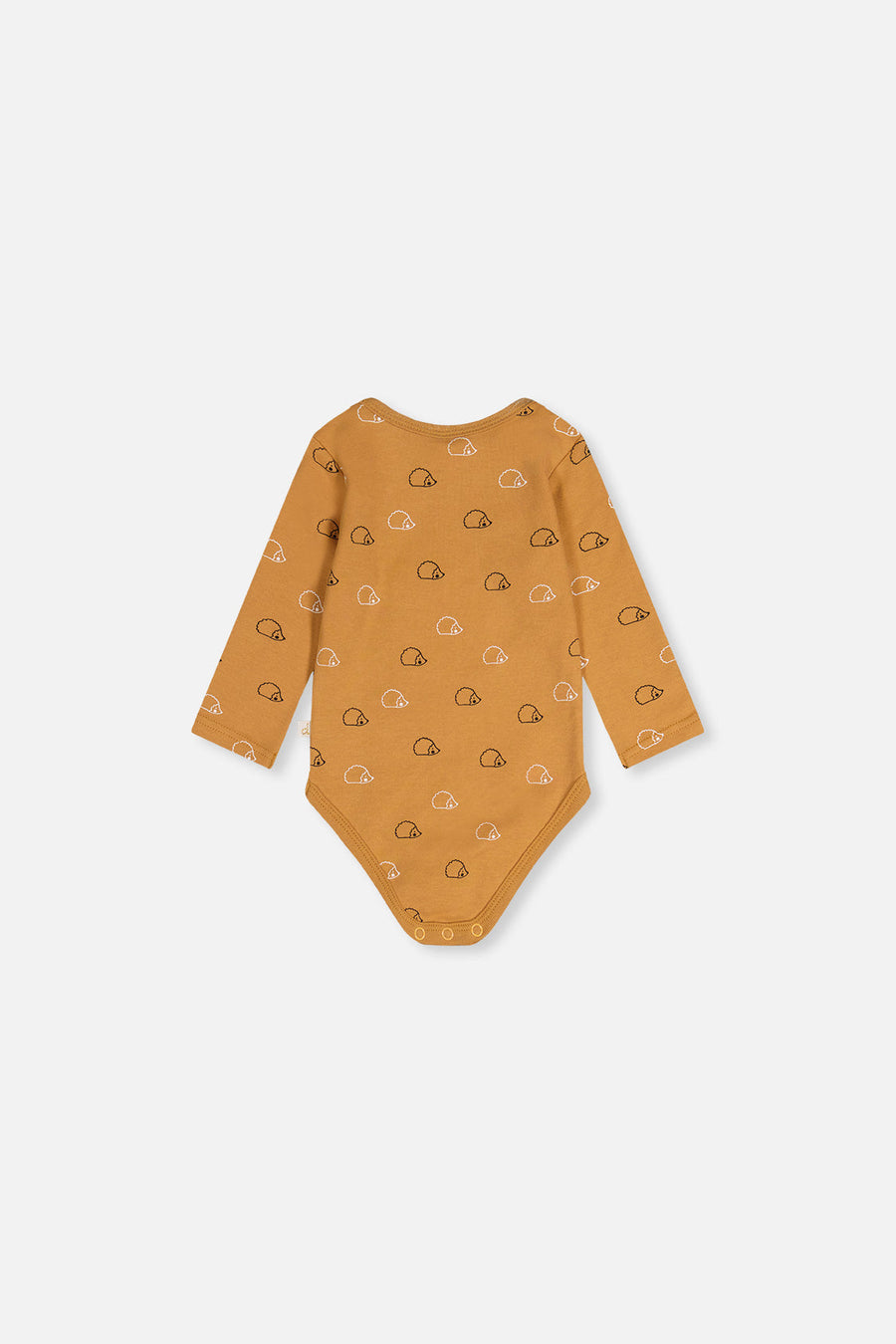 Organic Cotton Onesie Brown Printed Hedgehogs - J20C70_2J239