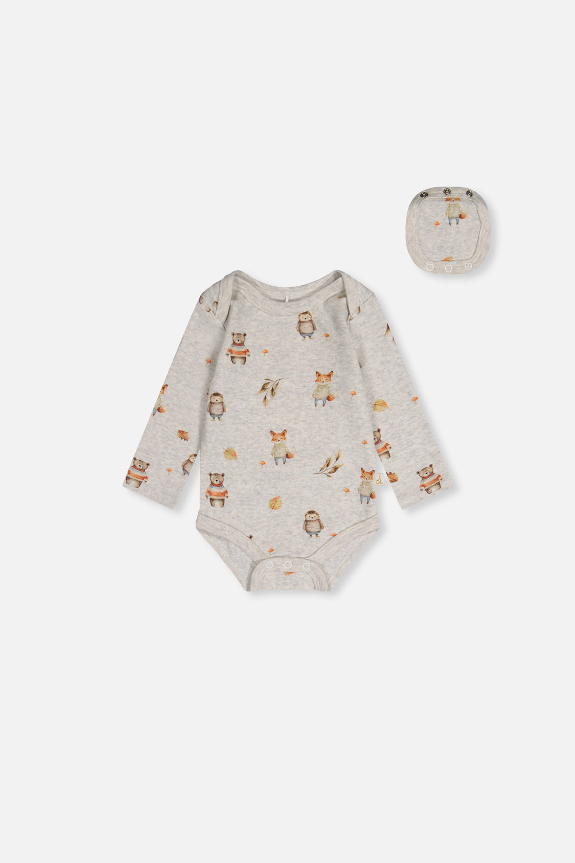 Organic Cotton Onesie Beige Animal Print - J20C70_2J240
