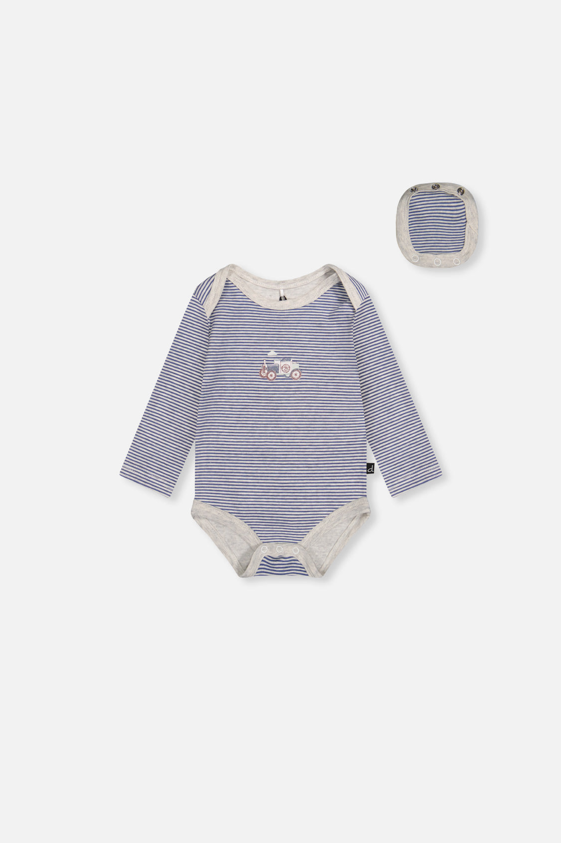 Organic Cotton Onesie Blue Printed Stripes - J20C70_2J241