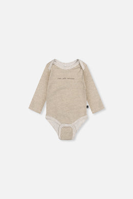 Organic Cotton Onesie Brown And White Stripes - J20C70_2J242