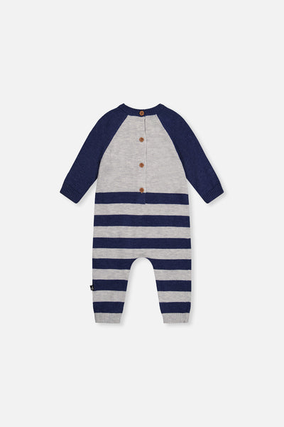 Knitted Intarsia Romper Blue And Orange - J20CT41_04570
