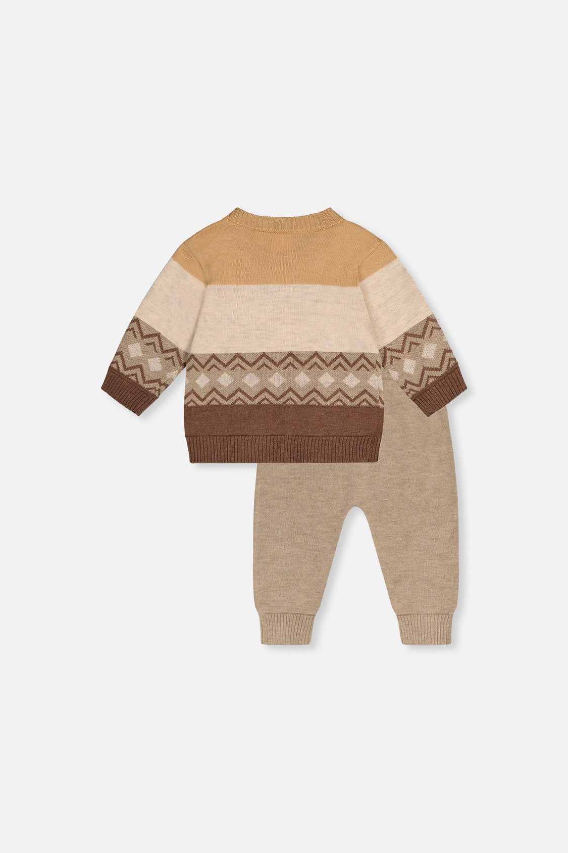 Knitted Sweater And Pants Set Brown Cinnamon - J20DT11_01210