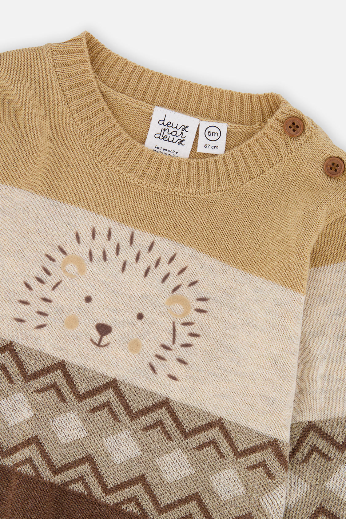 Knitted Sweater And Pants Set Brown Cinnamon - J20DT11_01210