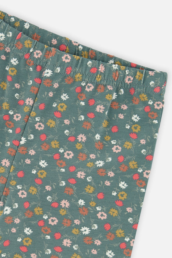 Tunic And Leggings Set Pale Pink And Green Floral Print