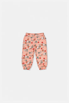 Baby French Terry Sweatpants Pink Cat Print