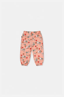 Baby French Terry Sweatpants Pink Cat Print
