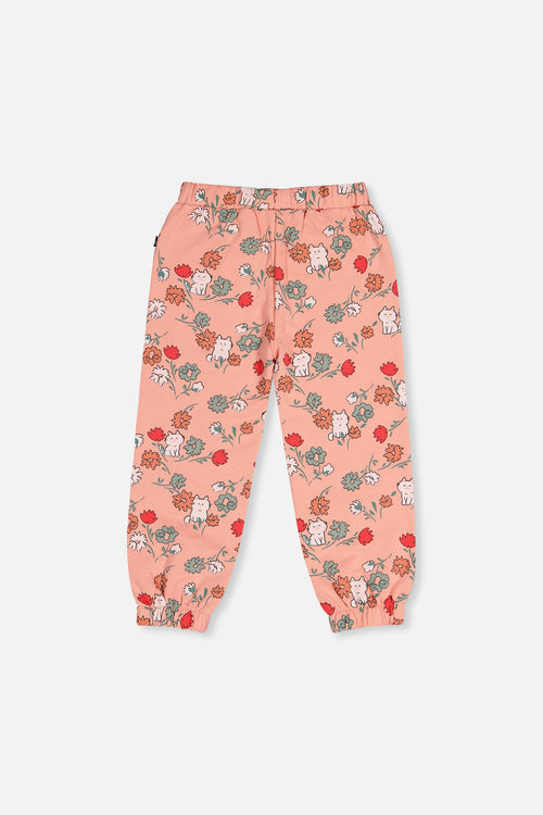 Pantalon de jogging en molleton rose imprimé chats