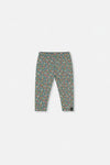 Baby Organic Cotton Leggings Green Floral Print