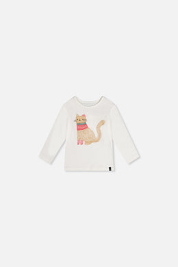 Baby Organic Cotton Long Sleeve T-Shirt Off-White