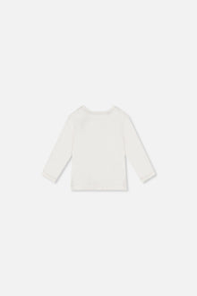 Baby Organic Cotton Long Sleeve T-Shirt Off-White