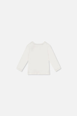Baby Organic Cotton Long Sleeve T-Shirt Off-White