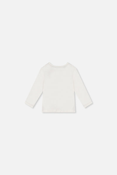 Baby Langarmshirt aus Bio-Baumwolle in Off-White