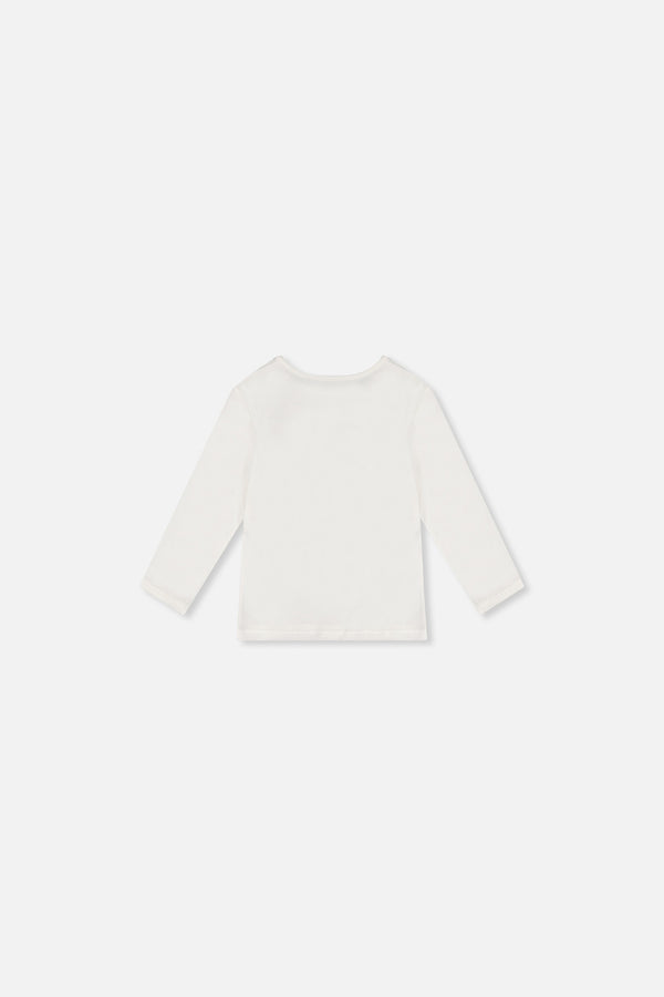 Baby Langarmshirt aus Bio-Baumwolle in Off-White