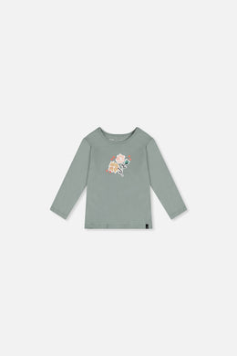 Baby Organic Cotton Long Sleeve T-Shirt Sage Green