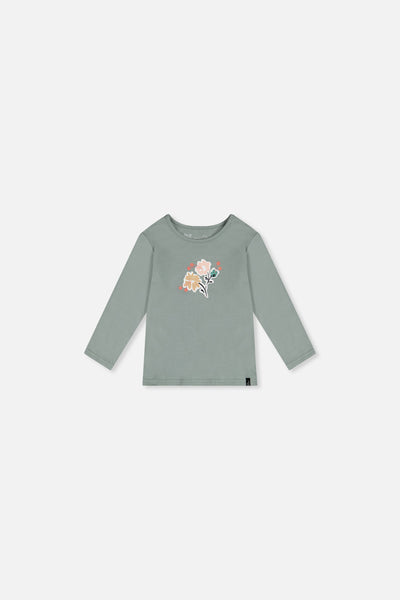 Baby Organic Cotton Long Sleeve T-Shirt Sage Green