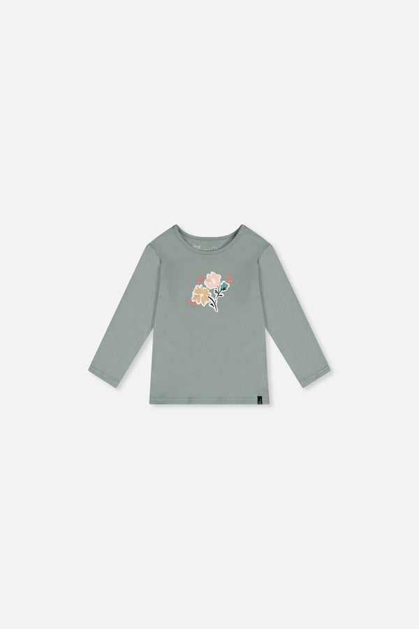 Baby Organic Cotton Long Sleeve T-Shirt Sage Green