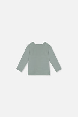 Baby Organic Cotton Long Sleeve T-Shirt Sage Green