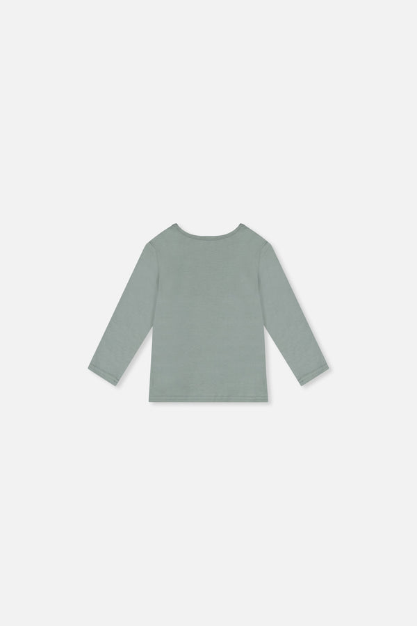 Baby Organic Cotton Long Sleeve T-Shirt Sage Green