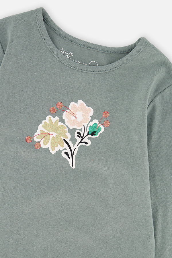 Baby Organic Cotton Long Sleeve T-Shirt Sage Green