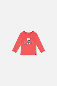 Baby Langarmshirt aus Bio-Baumwolle Korallenrosa