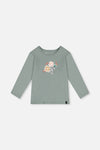 Organic Cotton Long Sleeve T-Shirt Sage Green