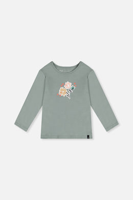 Organic Cotton Long Sleeve T-Shirt Sage Green