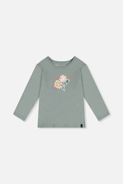 Organic Cotton Long Sleeve T-Shirt Sage Green