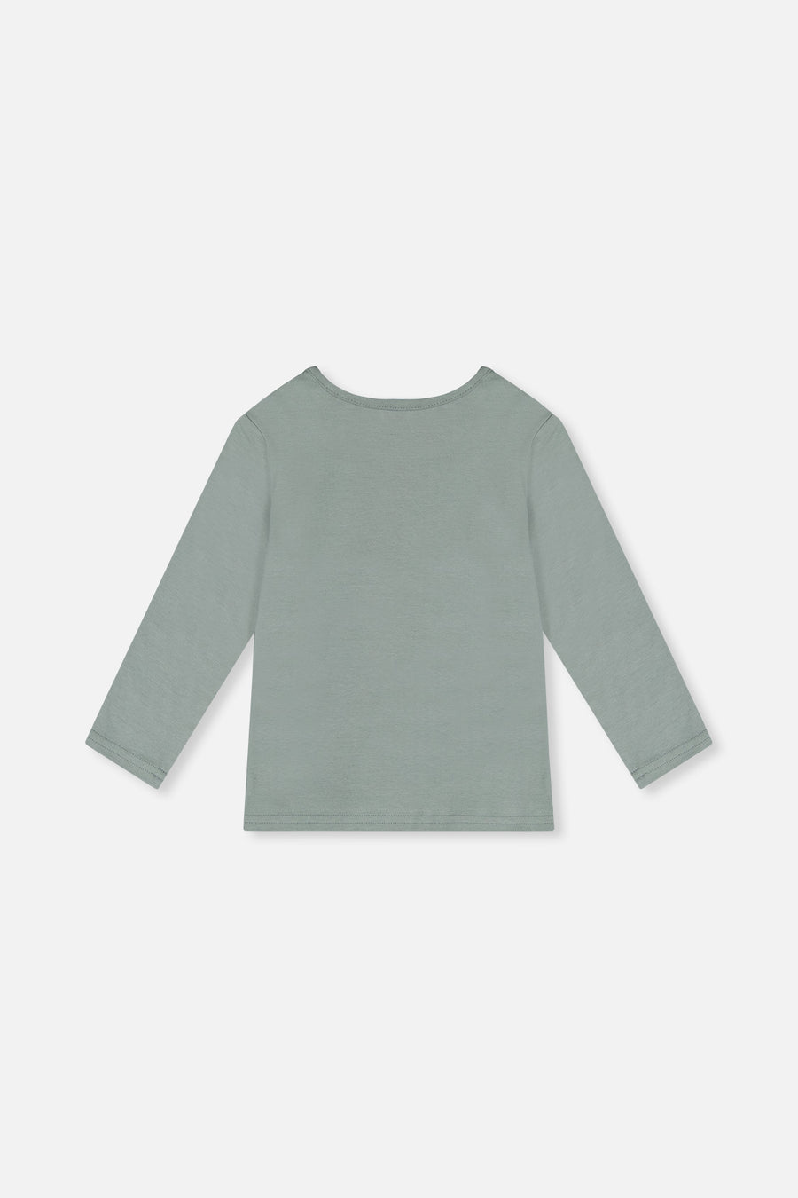 Langärmeliges T-Shirt aus Bio-Baumwolle in Salbeigrün