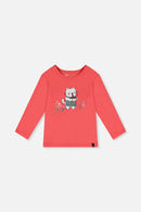 Organic Cotton Long Sleeve T-Shirt Coral Pink