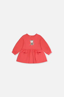 Baby Organic Cotton Tunic Coral Pink