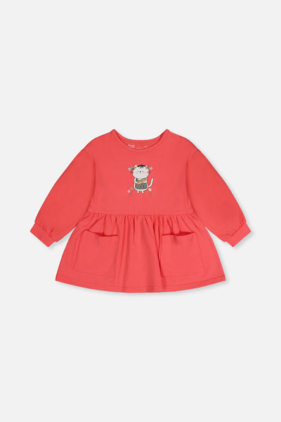 Tunique rose corail en coton biologique