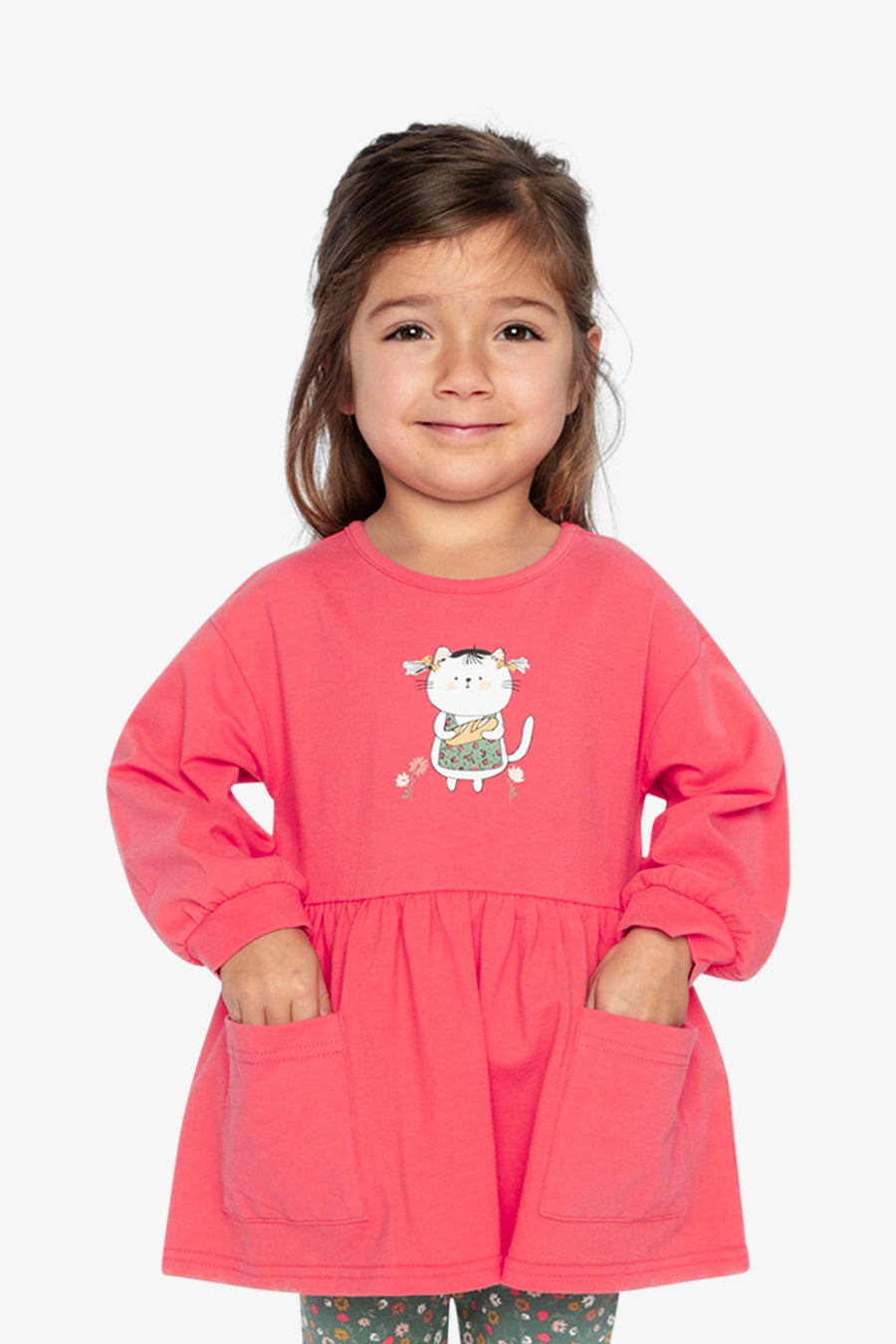 Tunique rose corail en coton biologique