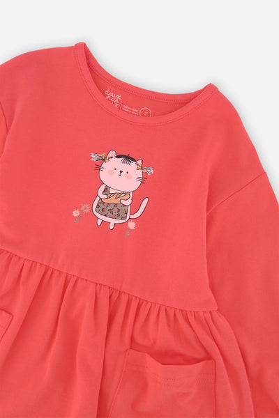 Tunique rose corail en coton biologique
