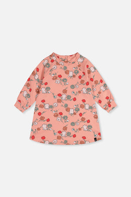 Robe en molleton rose imprimé chats